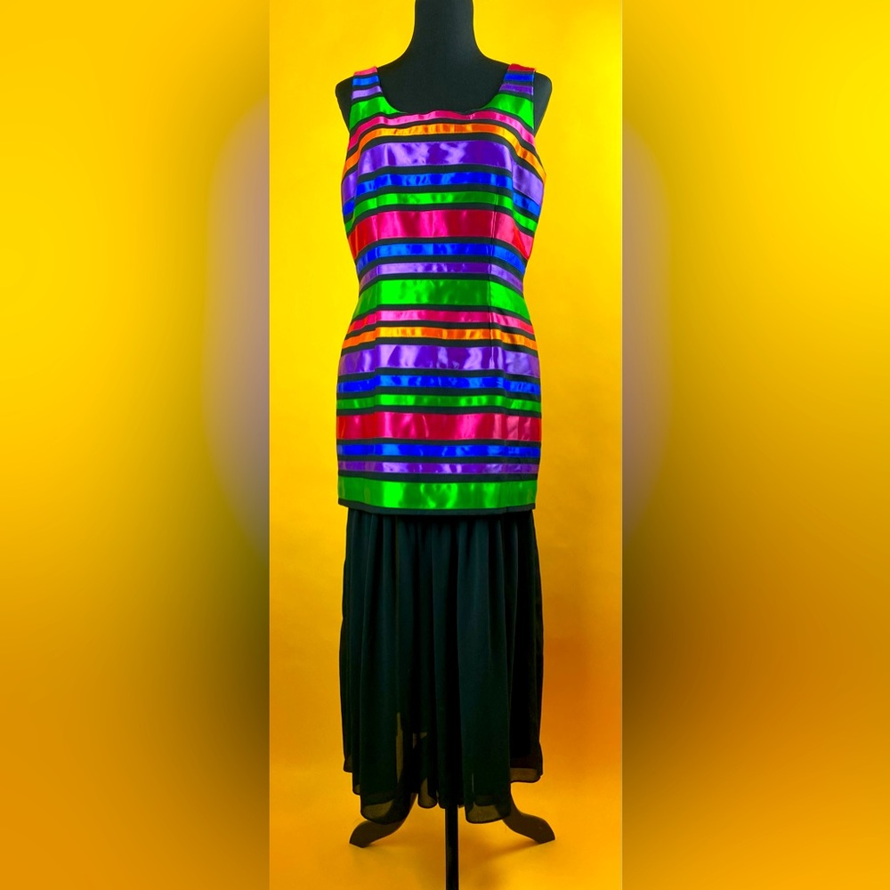 Maggy London Ribbon Striped Dress